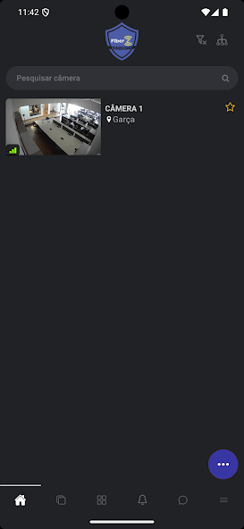 Captura oficial de la app Fiber Z Security en vivo