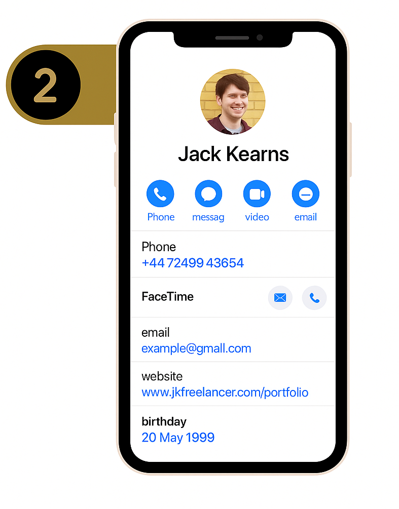 Información de contacto Contact Card